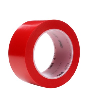 CINTA VINILO 471, 50X33M. 0,14MM ROJO