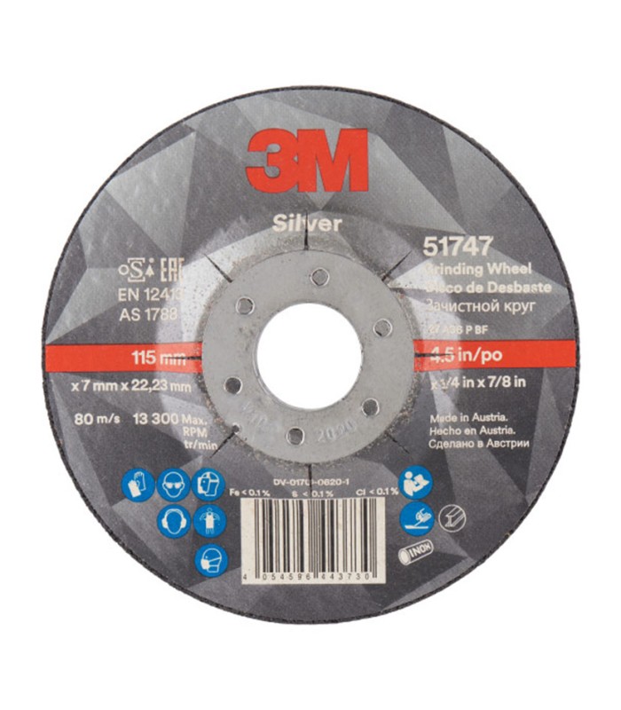 DISCO DESB.51748 CTRO HUN.127X7X22MM.10U