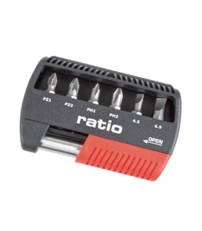 PUNTAS ATORNILLADO+ADAPTADOR JGO.7 RATIO