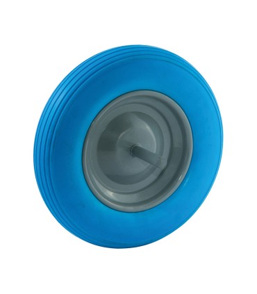 RUEDA CARRETILLA 108/360 PU EJE 20X235