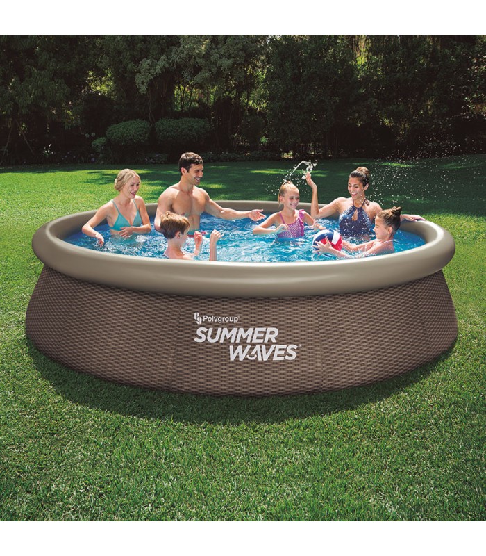 PISCINA AUTOP.366X76CM+DEPUR.IMIT.RATTAN