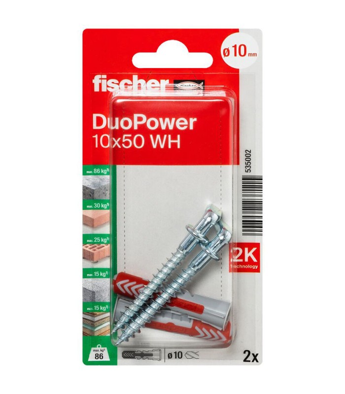 BLISTER DUOPOWER 10X50 WH BL 2UD.FISCHER