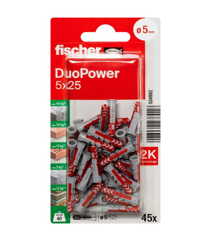 BLISTER DUOPOWER 5X25 BL 45 UD.FISCHER