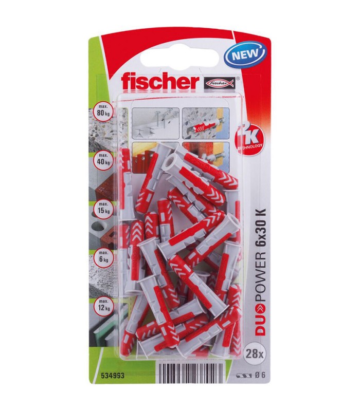 BLISTER DUOPOWER 6X30 BL 28 UD.FISCHER
