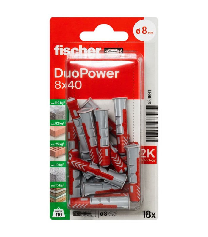 BLISTER DUOPOWER 8X40 BL 18 UD.FISCHER