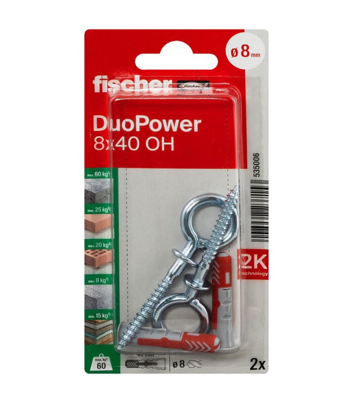 BLISTER DUOPOWER 8X40 OH BL 2 UD.FISCHER