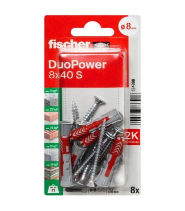 BLISTER DUOPOWER 8X40 S BL 8 UD.FISCHER