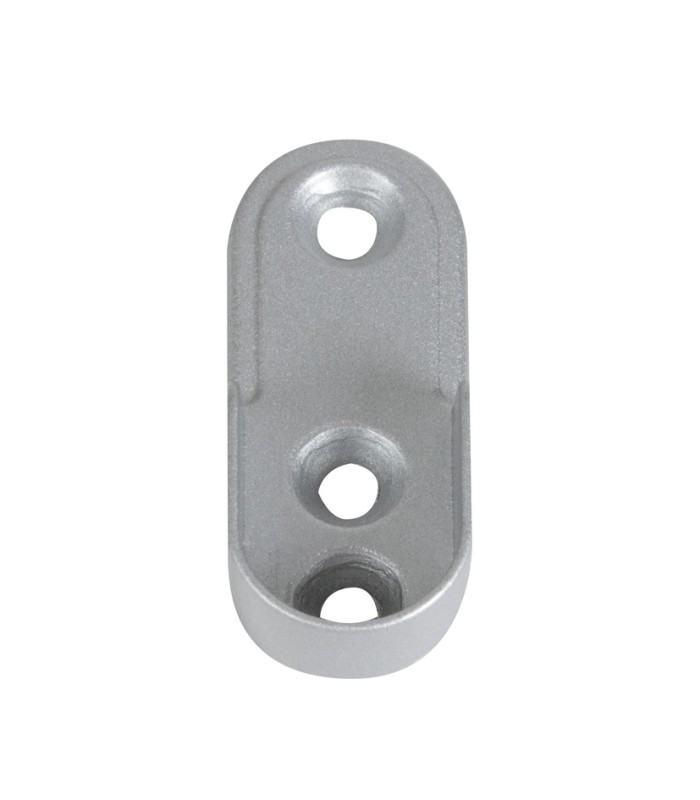 SOPORTE LATERAL OVAL.ADO. ALUM.30x15 mm.