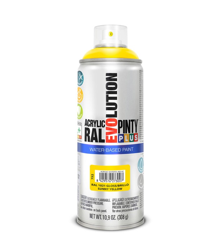 PINTURA SPRAY BASE AGUA AMARILLO 400ML