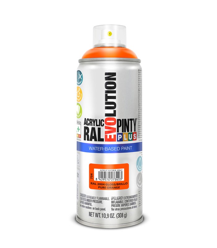 PINTURA SPRAY BASE AGUA NARANJA 400ML