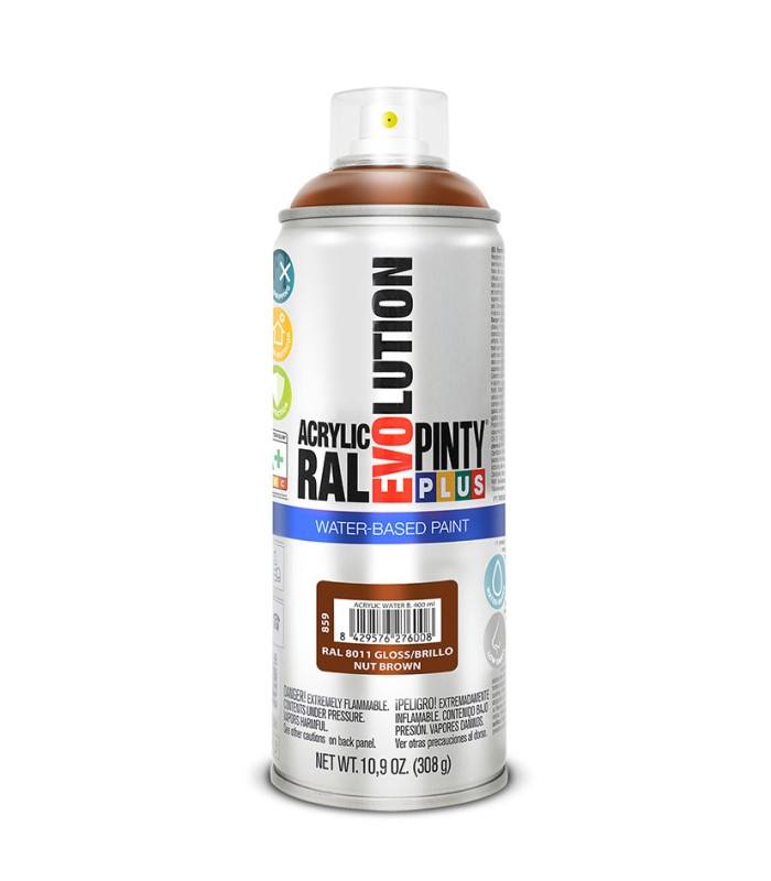 PINTURA SPRAY BASE AGUA MARRON 400ML