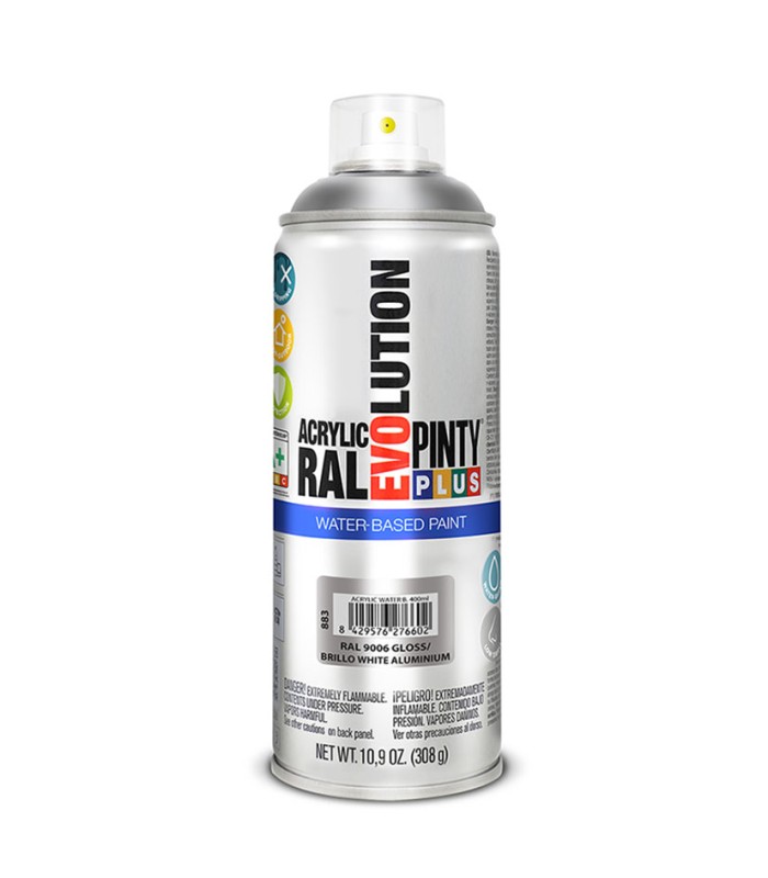 PINTURA SPRAY BASE AGUA ALUMINIO 400ML