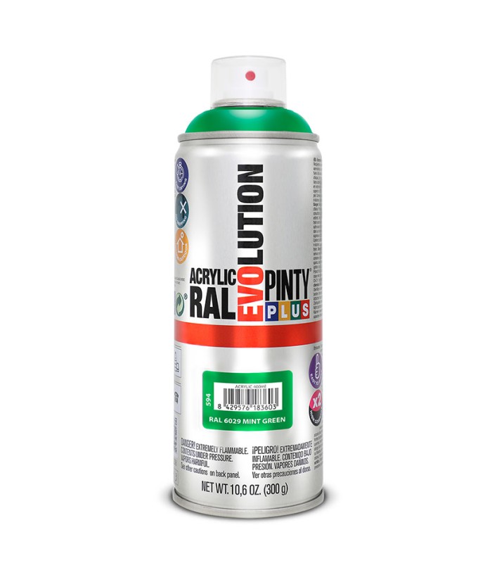 PINTURA SPRAY ACRILICA VERDE MENTA 400ML