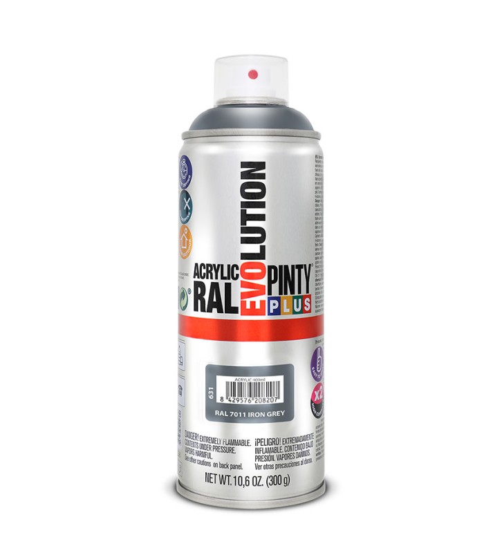 PINTURA SPRAY ACRILICA GRIS HIERRO 400ML