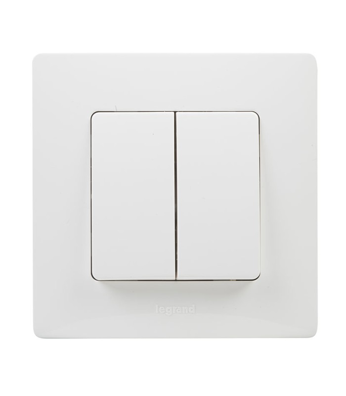 DOBLE CONMUTADOR BLANCO SERIE NILOE