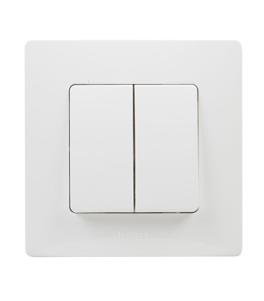 DOBLE CONMUTADOR BLANCO SERIE NILOE
