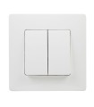 DOBLE CONMUTADOR BLANCO SERIE NILOE