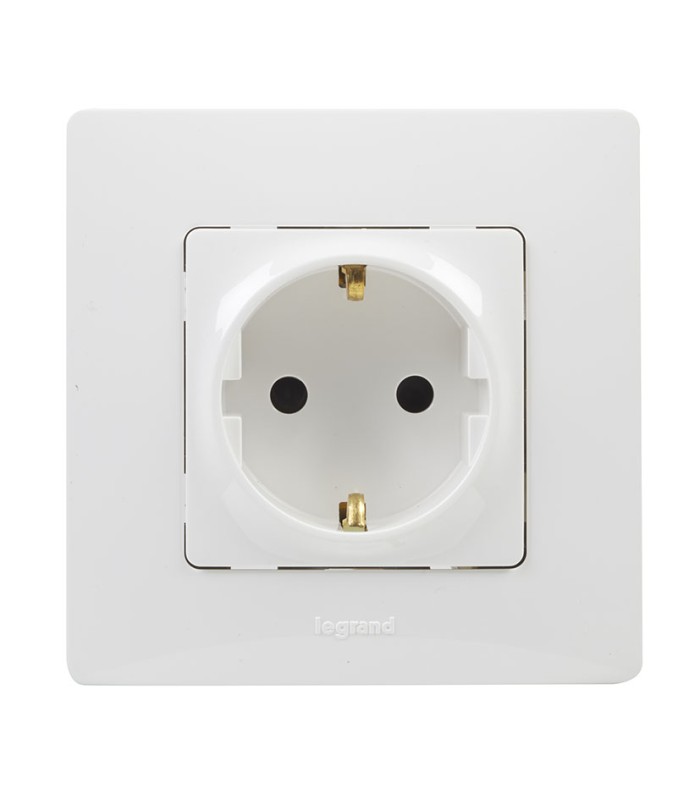 BASE ENCHUFE TOMA 2 P+ T SERIE NILOE