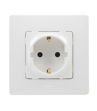 BASE ENCHUFE TOMA 2 P+ T SERIE NILOE