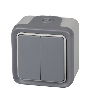 CONMUTADOR DOBLE EXTER. IP55 SERIE PLEXO