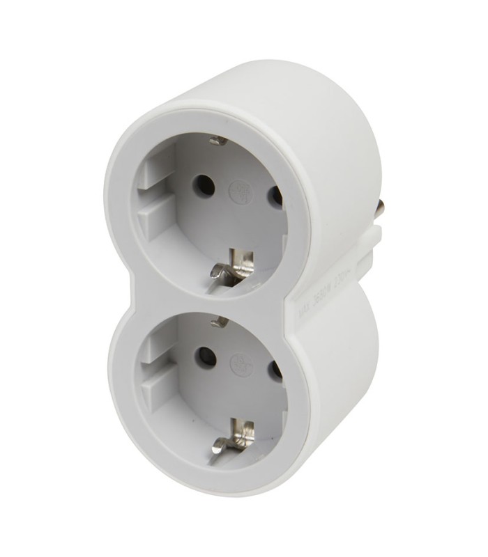 ADAPTADOR STD 2X2P+T 16A FRONTAL BLANCO