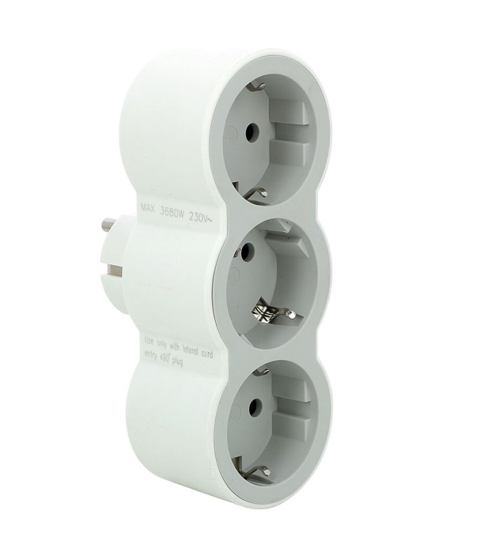 ADAPTADOR STD 3X2P+T 16A FRONTAL BLANCO