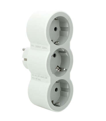 ADAPTADOR STD 3X2P+T 16A FRONTAL BLANCO