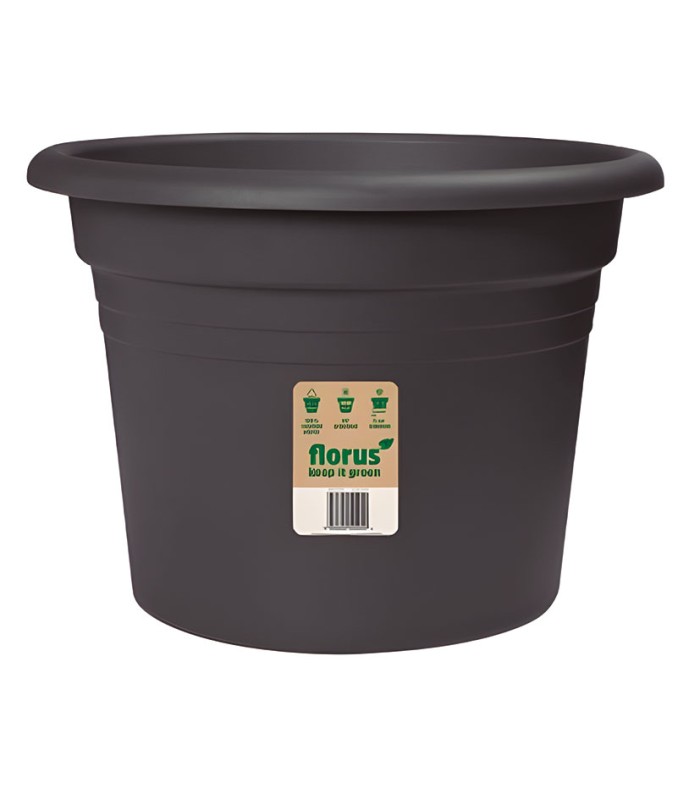 MACETA MEDITERRAN CILINDRO 20 CM ANTRACI