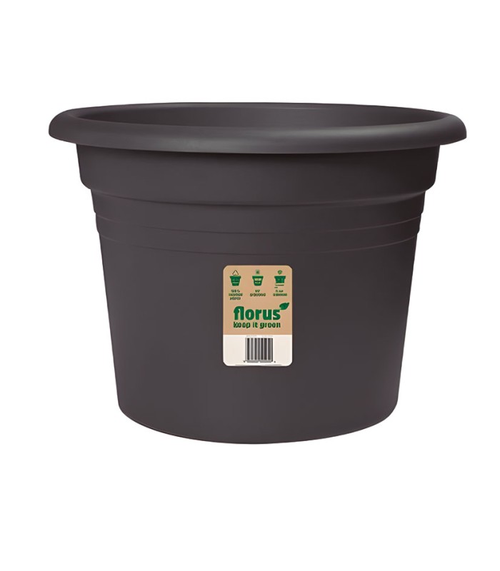 MACETA MEDITERRAN CILINDRO 30CM ANTRACI