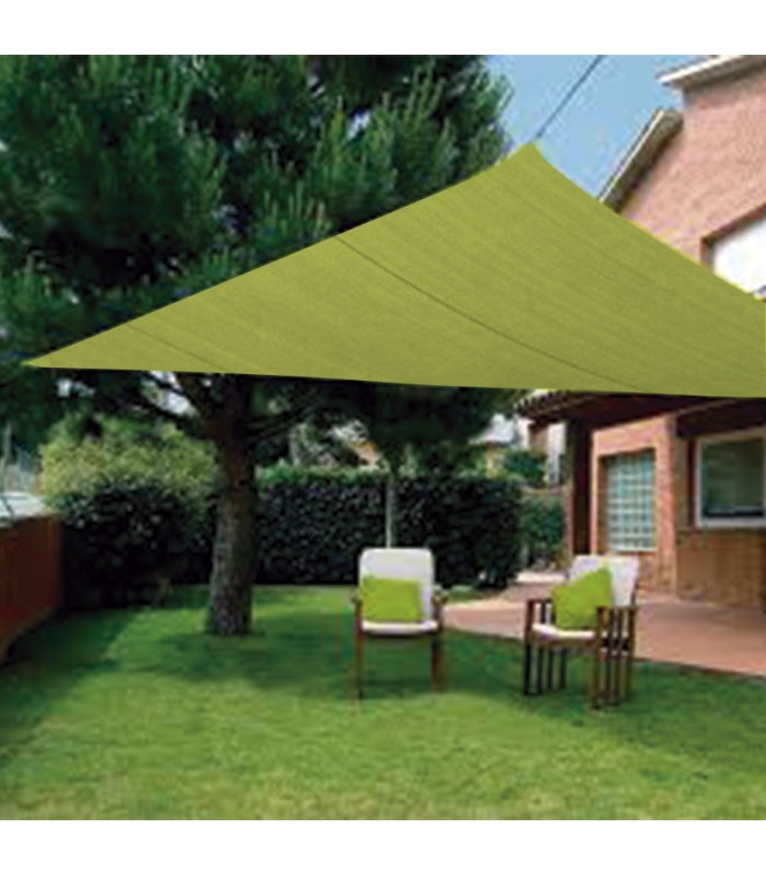 TOLDO VELA IMPERM. 3,6X 3,6X3.6M.VDE CLR