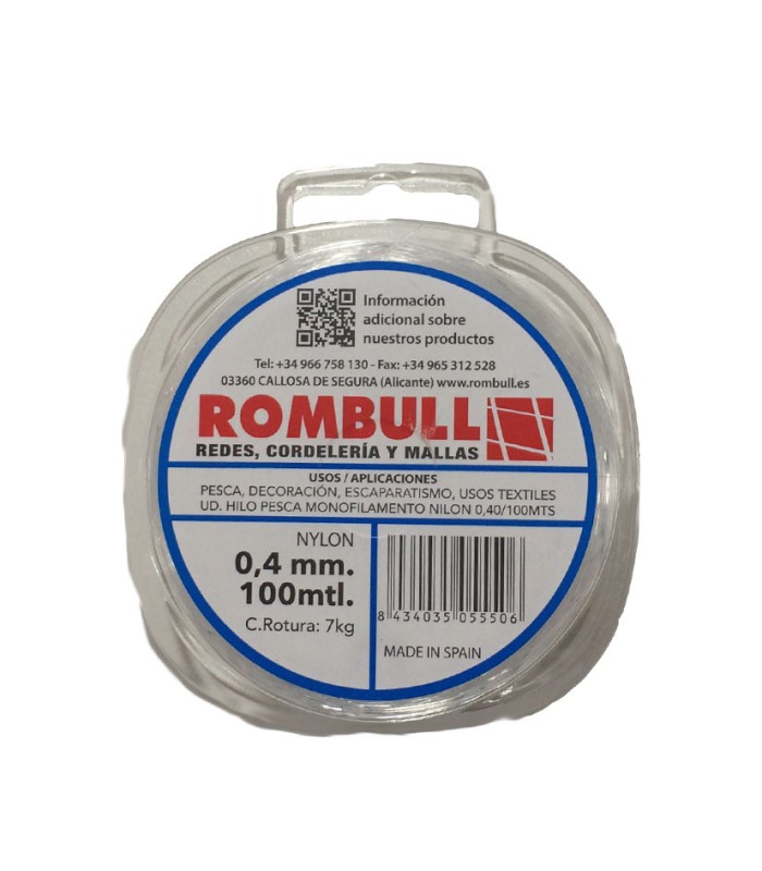 HILO PESCA MONOFASICO NYLON 0,40/100M