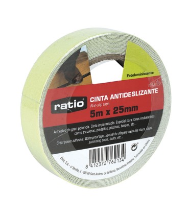 CINTA ANTIDESLIZ. 25MMX5M.FOTOLUM. RATIO