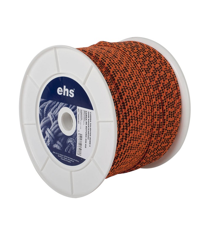 CUERDA POLIÉSTER Ø10MM X 100M NARAN/NEGR