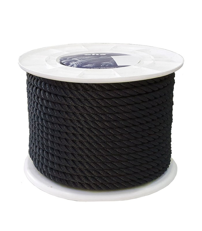 CUERDA POLIESTER 3C 12 MM NEGRO EHS