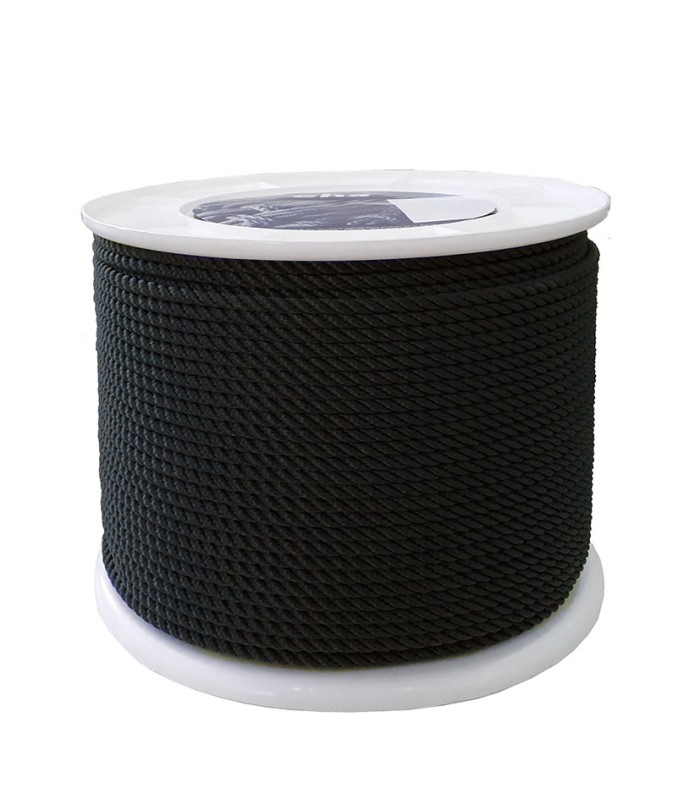CUERDA POLIESTER 3C 6 MM NEGRO EHS