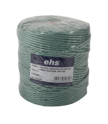 CUERDA POLIPROP.4MMX200M BL/VDE.EHS