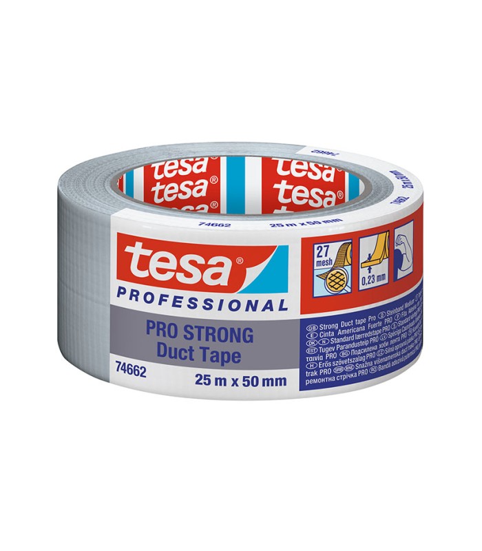 CINTA AMERICANA TESA PRO 50MMX25M. PLATA