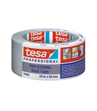 CINTA AMERICANA TESA PRO 50MMX25M. PLATA