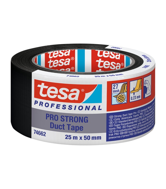 CINTA AMERICANA TESA PRO 50MMX25M. NEGRA