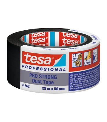 CINTA AMERICANA TESA PRO 50MMX25M. NEGRA