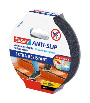 CINTA ANTIDESLIZANTE 25MM-5M NEGRA