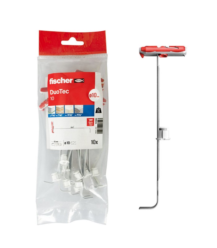 TACO DUOTEC 10MM PARA PLACA BOLSA 10 UD.