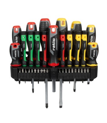 DESTORNILLADORES+PUNTAS 37 PZAS.RATIO