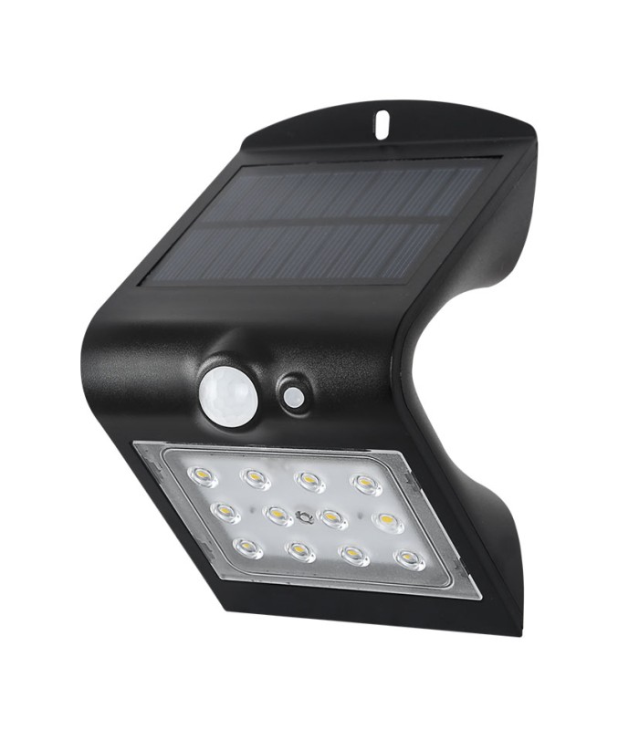APLIQUE SOLAR LED 1,5W 4000K NEG.C/SENSO