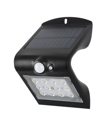 APLIQUE SOLAR LED 1,5W 4000K NEG.C/SENSO