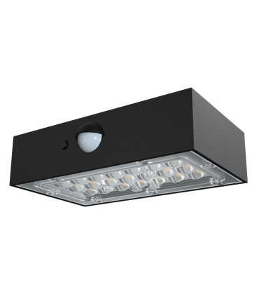 APLIQUE LED SOLAR IP65 350LM 3W NEGRO