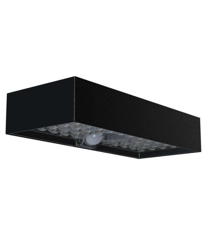 APLIQUE LED SOLAR IP65 900LM 6W NEGRO
