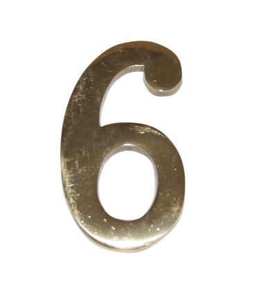 NUMERO LATON 10 CM Nº 6. EHL