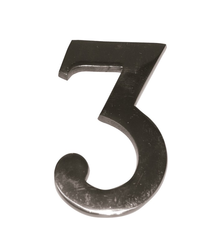 NUMERO NIQUEL MATE 10 CM Nº 3  EHL