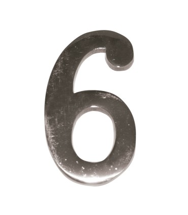 NUMERO NIQUEL MATE 10 CM Nº 6  EHL